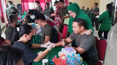 Semarak HUT TNI ke-81, Kodim 1204/Sanggau Gelar Donor Darah