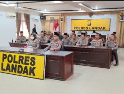 Polres Landak Ikuti Pembinaan Rohani Bersama Kapolri dan Gus Baha Secara Daring