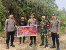 Bersama Warga, Polsek Entikong Perkuat Pencegahan Karhutla Sejak Dini