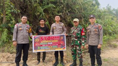 Bersama Warga, Polsek Entikong Perkuat Pencegahan Karhutla Sejak Dini