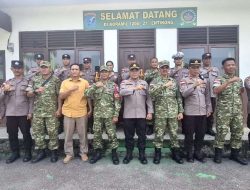 Jaga Perbatasan Tetap Aman, TNI-Polri Entikong Perkuat Sinergitas di HUT ke-81 TNI