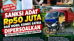 Polemik Sanksi Adat di Senaning: Rp50 Juta Dipertanyakan, Status Mobil Komes Satria Belum Jelas