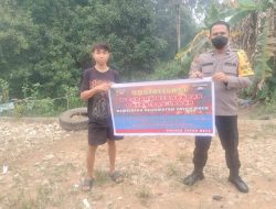 Cegah Karhutla, Bhabinkamtibmas Tayan Hulu Ingatkan Warga Tak Buka Lahan dengan Membakar