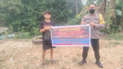 Cegah Karhutla, Bhabinkamtibmas Tayan Hulu Ingatkan Warga Tak Buka Lahan dengan Membakar